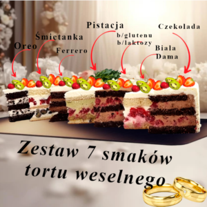 Zestaw tortów ślubnych -degustacja